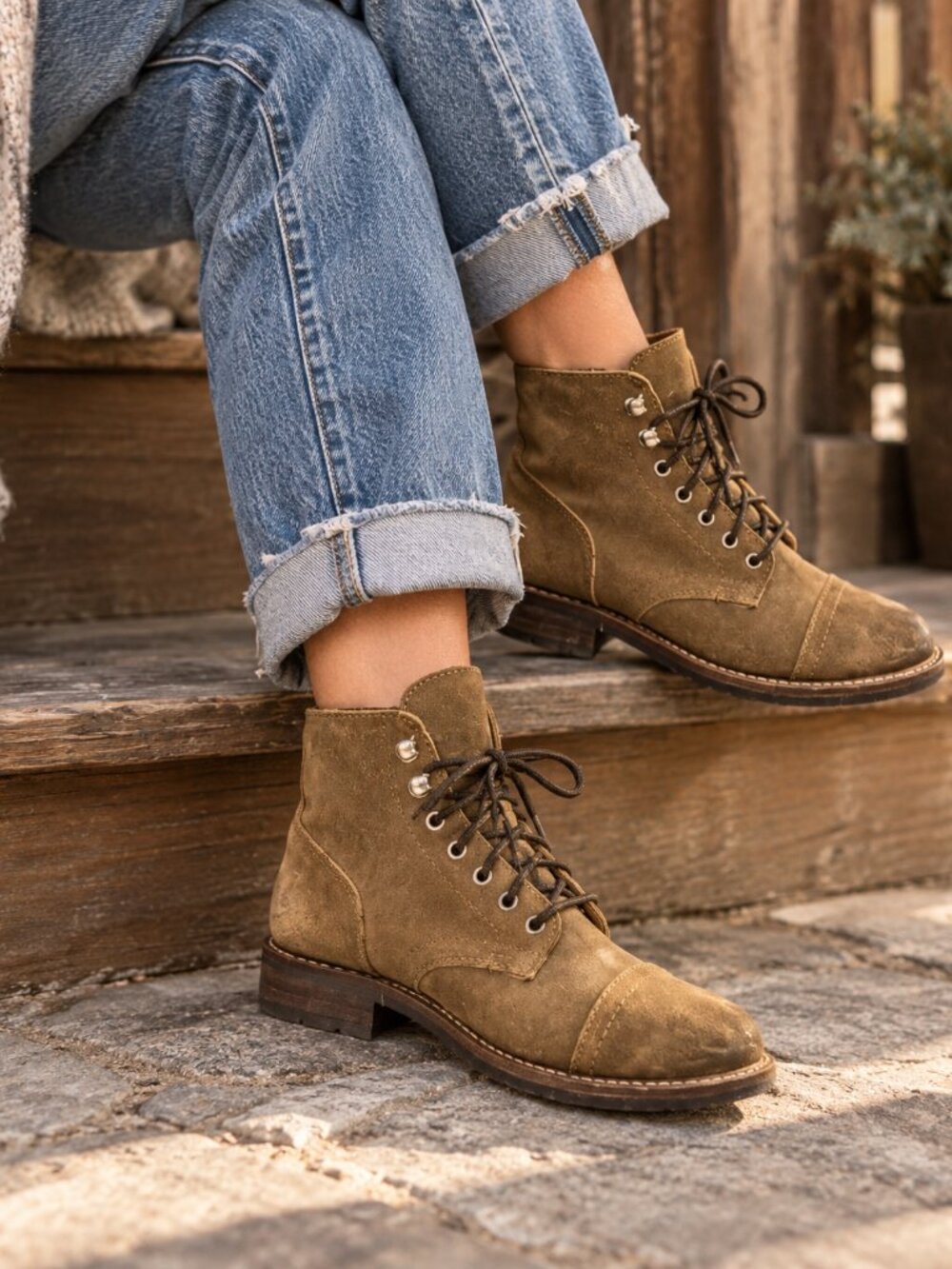 Thursday Boot Company The Captain Brown Suede Leather Boots Size 7